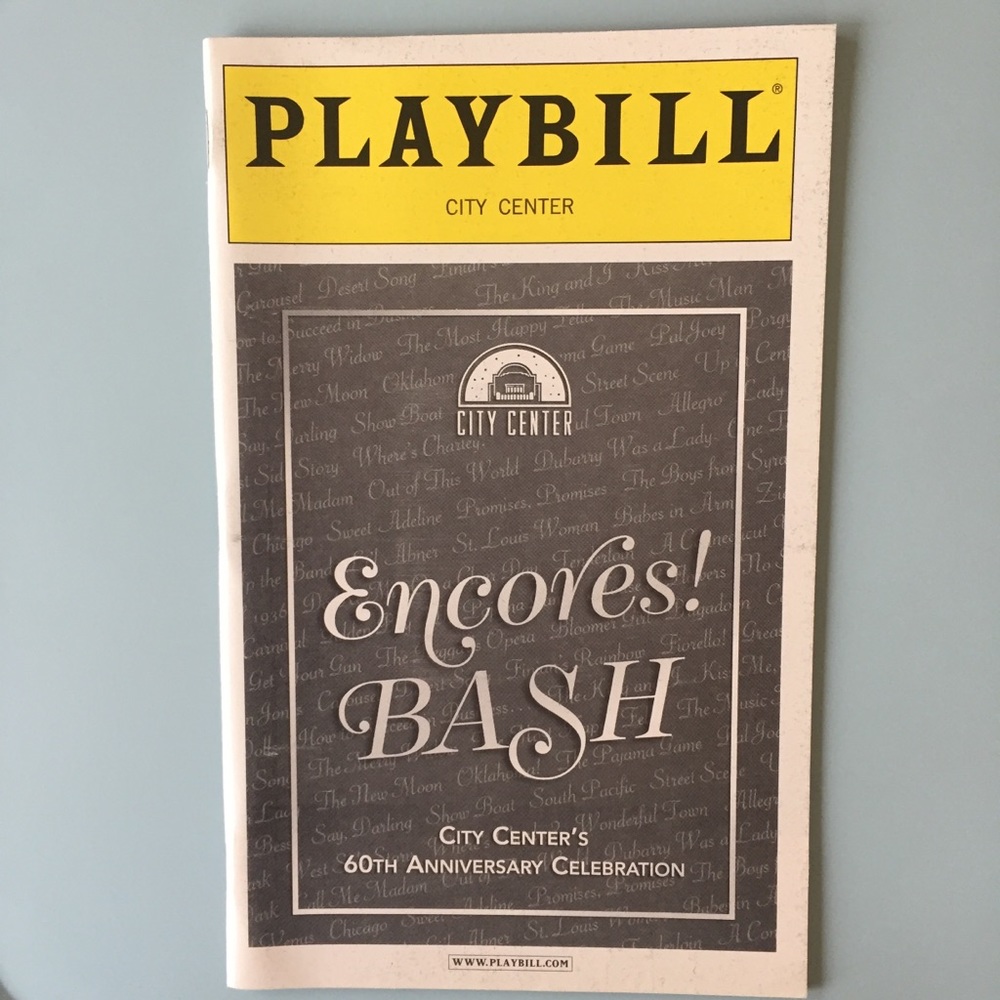 Playbill City Center 60th Anniversary Encores Bash